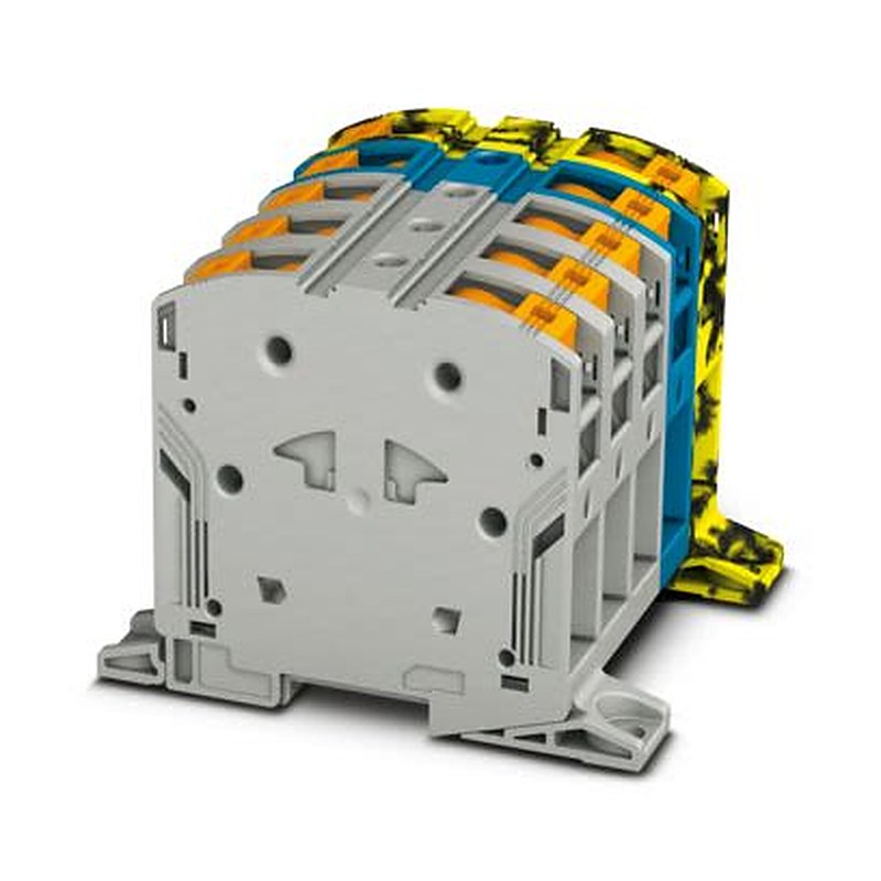 Phoenix Contact 1091229 PTPOWER Series Terminal Block Black, Yellow, Grey, 10mm², 70 mm², 8-Level, Screw, ATEX, IECEx,