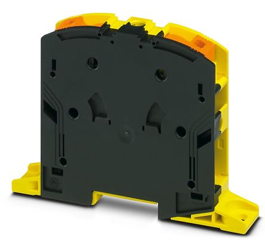 Phoenix Contact 1091240 PTPOWER 95 P-FE-F Series Terminal Block Black, Yellow, 95mm², 1-Level, Screw