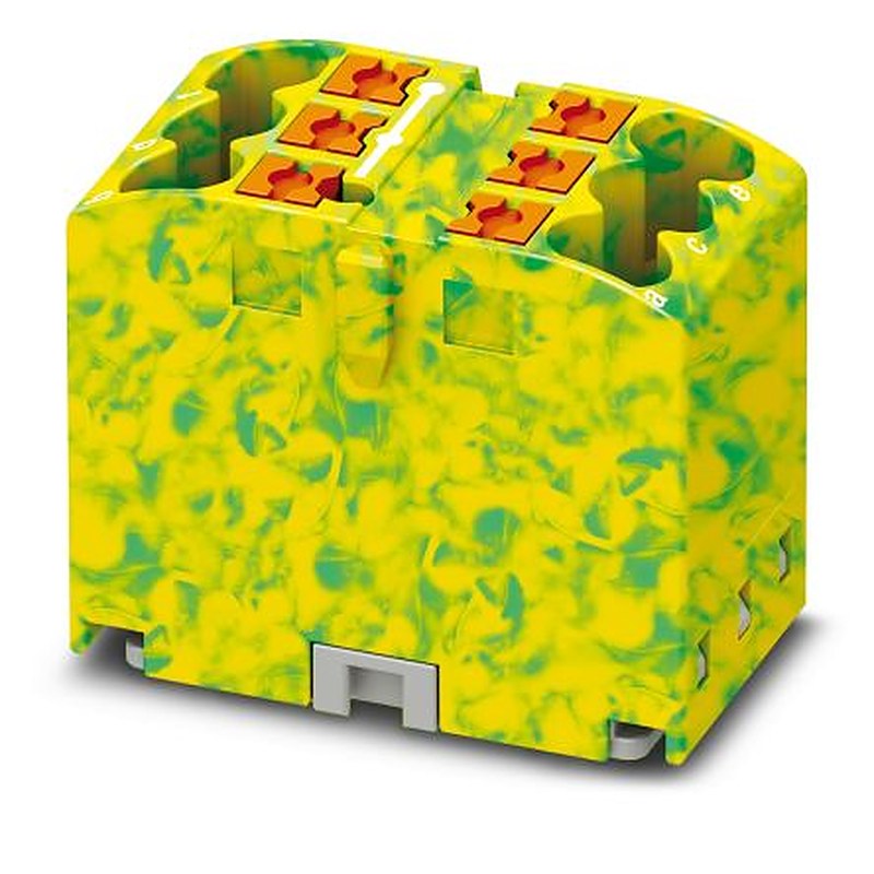 Phoenix Contact Distribution Block, 450V, 24A, Green, Yellow