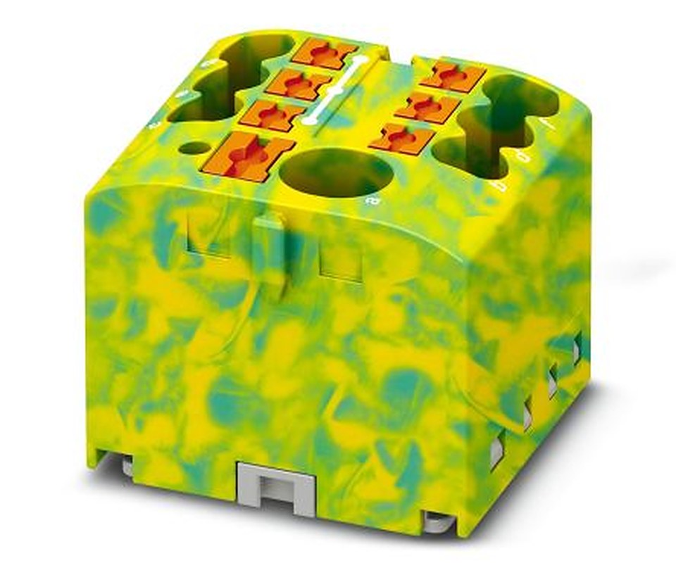 Phoenix Contact Distribution Block, 450V, 41A, Green, Yellow