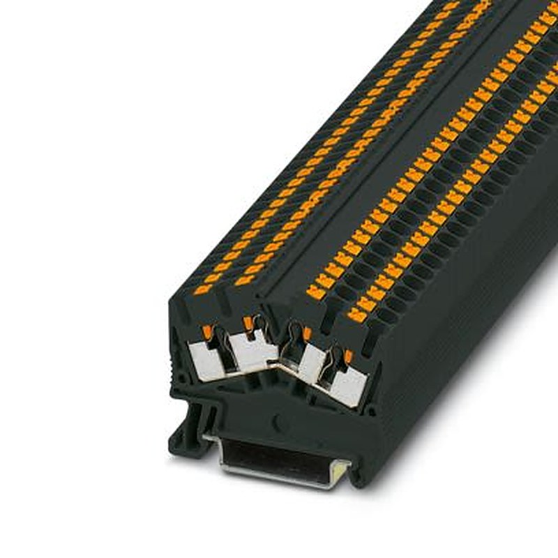 Phoenix Contact 1094477 PTS Series Feed Through Terminal Block Black, 2.5mm², 1-Level, Push-in, ATEX, IECEx