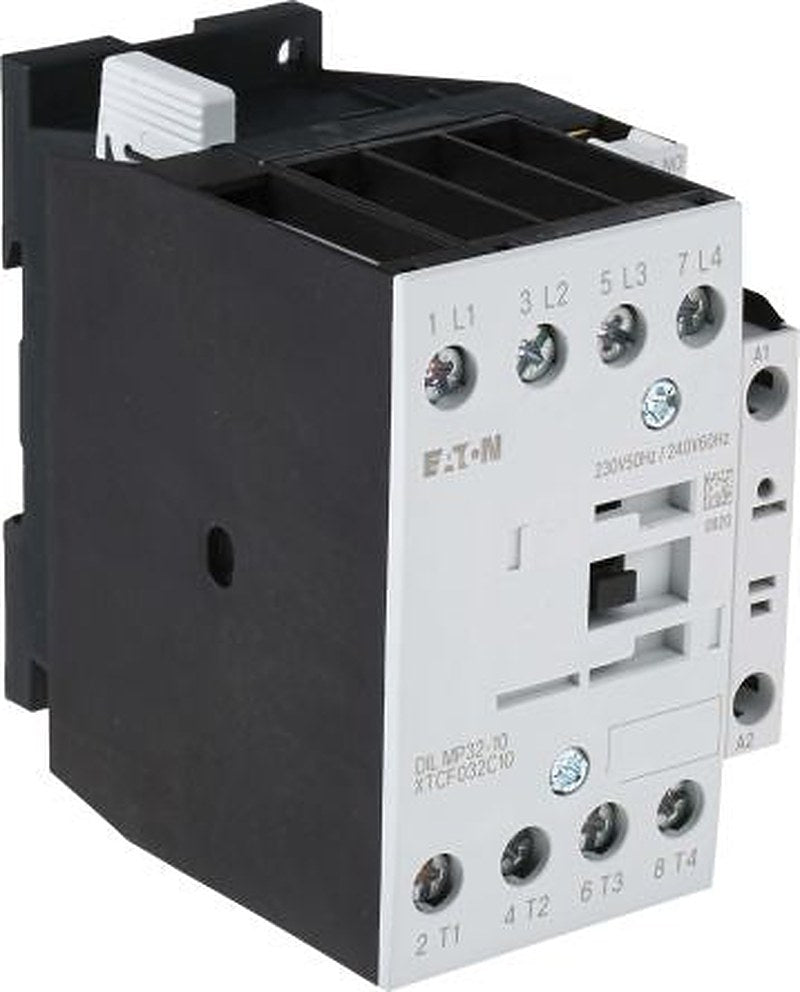 Eaton DILM Contactor, 230V ac Coil, 4-Pole, 32 A, 7.5 kW 230V ac, 4 NO, 400V ac