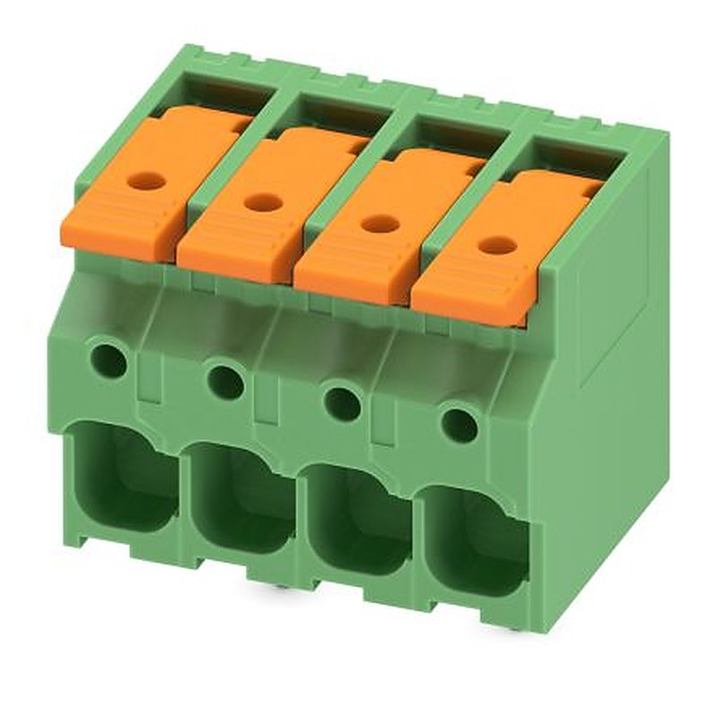 Phoenix Contact 5-ZB, LPT 6/4-7 Series PCB Terminal Block, 4-Contact, 7.5 mm Pitch, Wave Soldering Mount, 1 Row