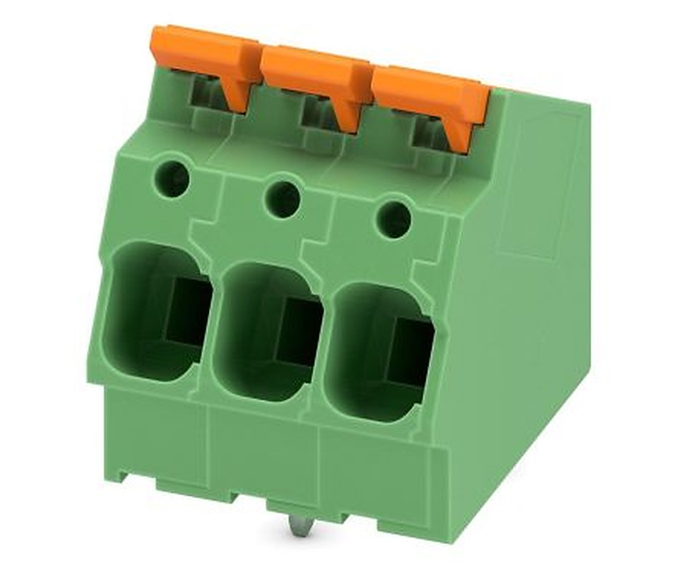 Phoenix Contact PCB Terminal Block, 3-Contact, 7.5 mm Pitch, Wave Soldering Mount, 1 Row