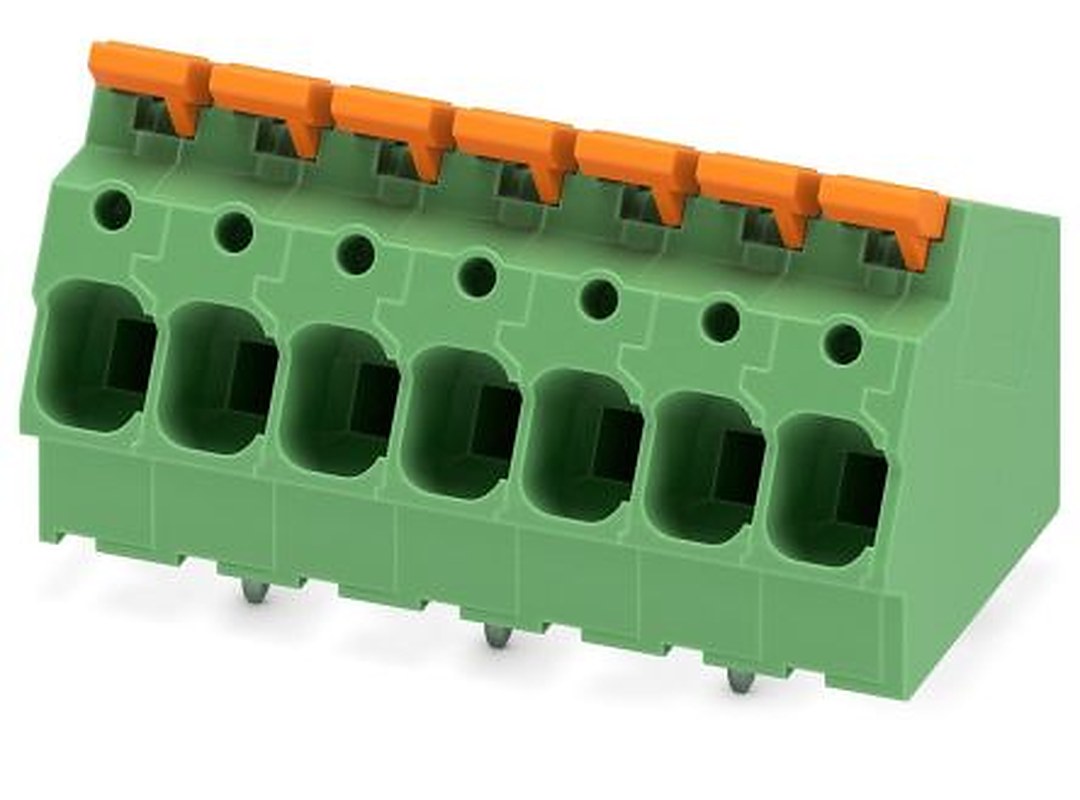Phoenix Contact PCB Terminal Block, 7-Contact, 7.5 mm Pitch, Wave Soldering Mount, 1 Row