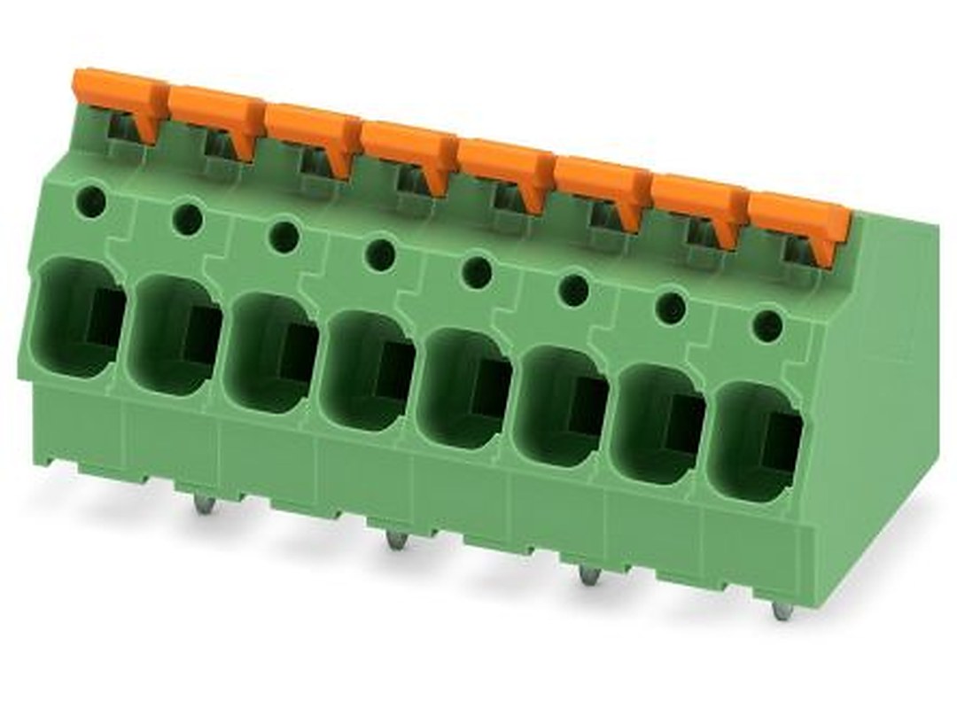 Phoenix Contact PCB Terminal Block, 8-Contact, 7.5 mm Pitch, Wave Soldering Mount, 1 Row