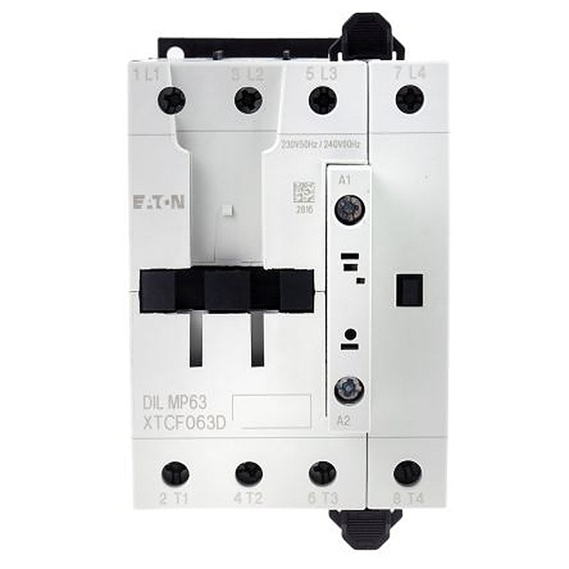 Eaton DILMP Contactor, 230V ac Coil, 4-Pole, 63 A, 18.5 kW 230V ac, 4 NO, 400V ac