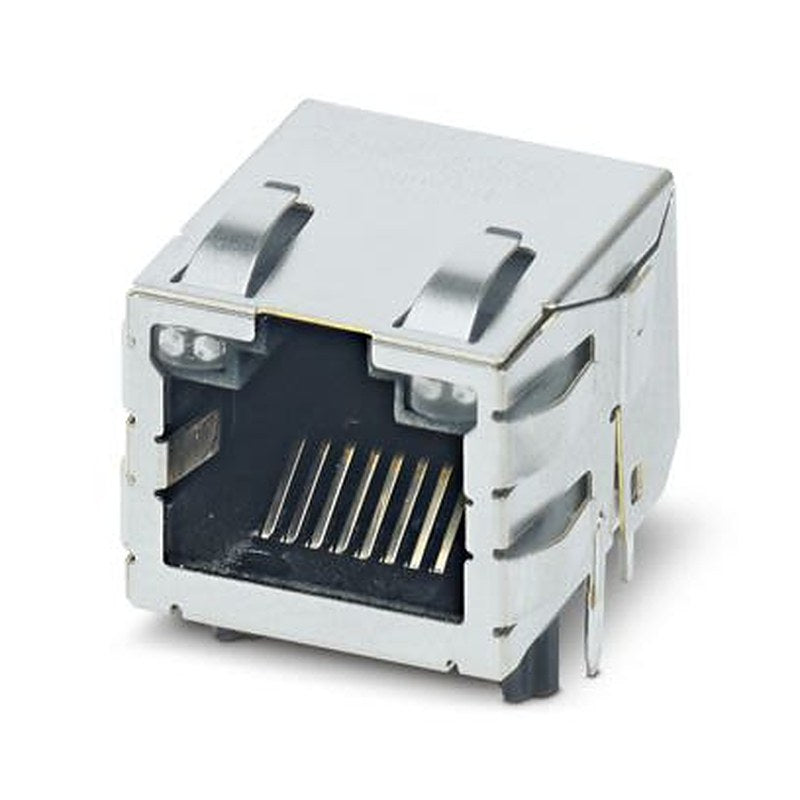 Phoenix Contact CUC-IND-J1ST-A/R4LS-LED-PG Series RJ45 Connector Female, PCB, Through Hole Shielded Straight 1 Port 8