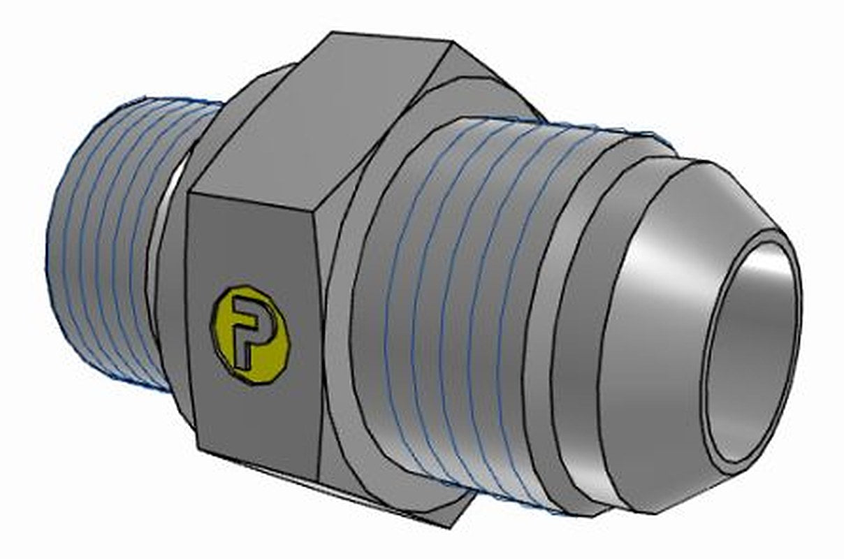 Parker 10M20F82EDMXS Hydraulic Fitting Male, Steel, 20 mm Hose ID