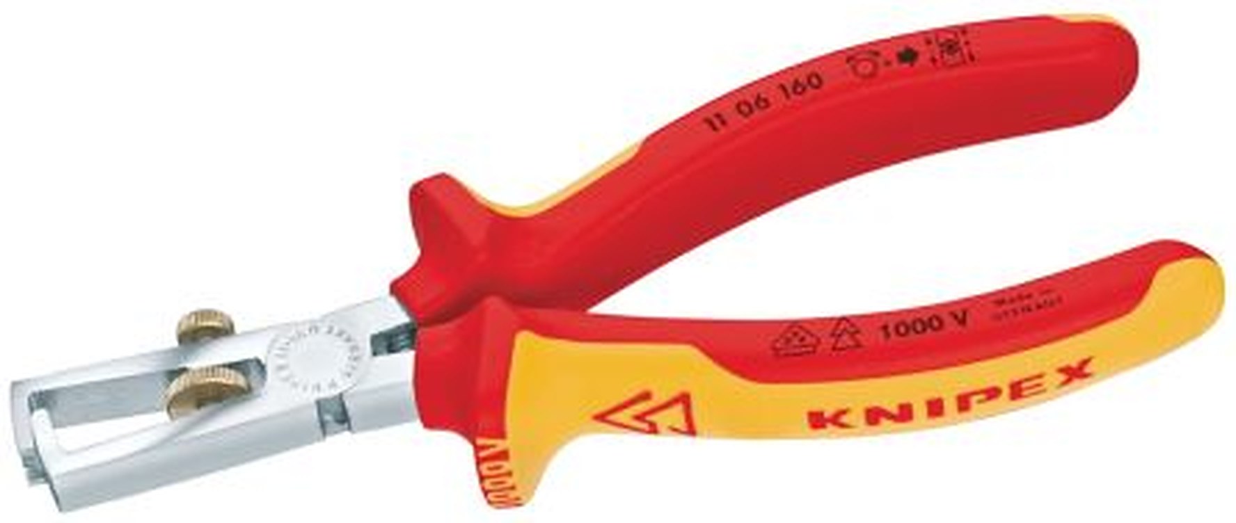 Knipex 11 06 160 Series Multi-Core Insulated Wire Stripper, 0 to 10 mm², 160mm Overall