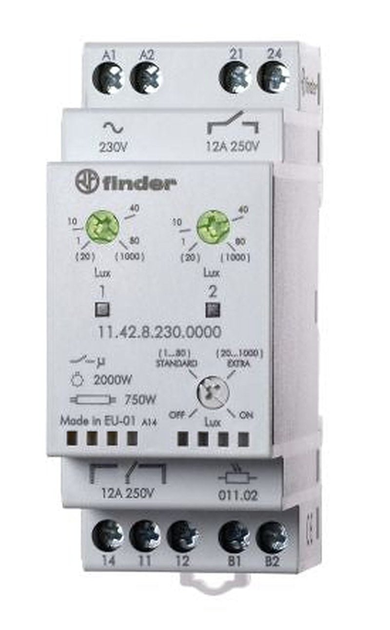 Finder Timer Light Switch 11, 2-Channel 230V ac