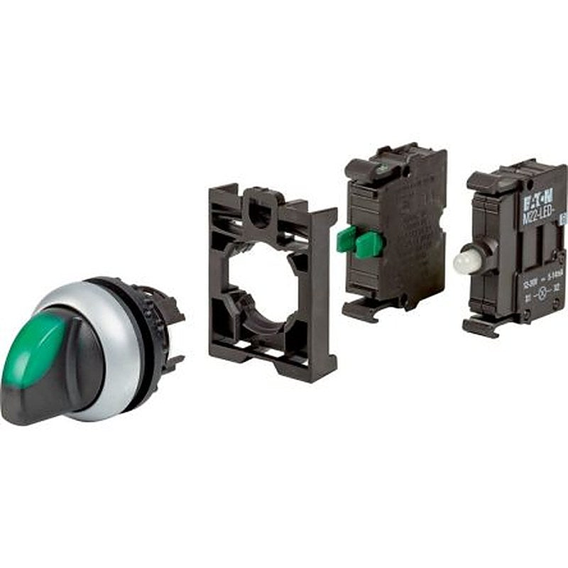 Eaton Toggle Selector Switch Head - (1 NO) 22.5 mm Cutout Diameter Illuminated 2 Positions