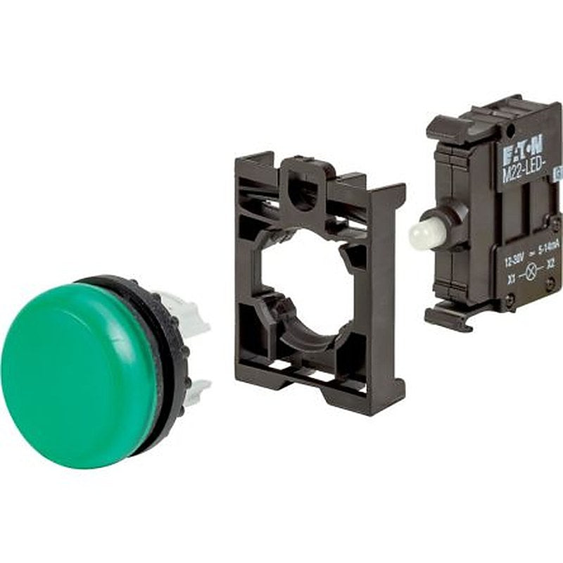 Eaton, Eaton Moeller Green LED Indicator, 22.5 mm Cutout, IP67, IP69K, Round