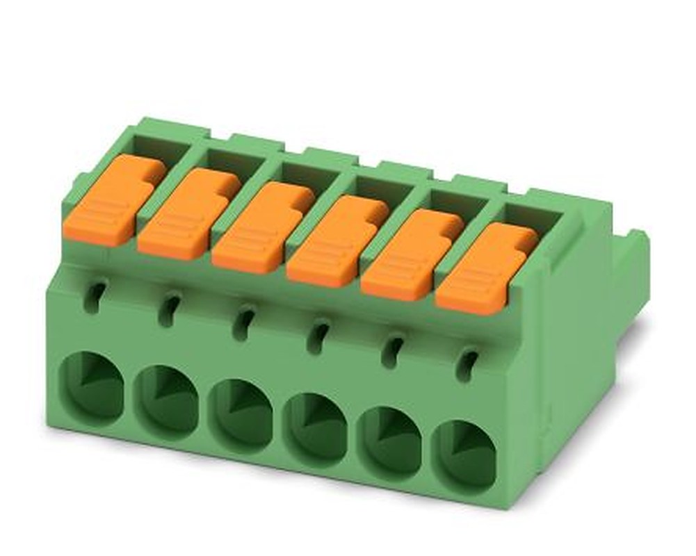 Phoenix Contact Pluggable Terminal Block, 6-Contact, 5.08 mm Pitch, 1 Row, 1110585