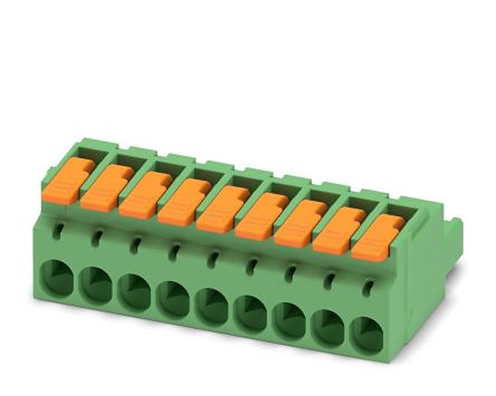 Phoenix Contact Pluggable Terminal Block, 9-Contact, 5.08 mm Pitch, 1 Row, 1110590