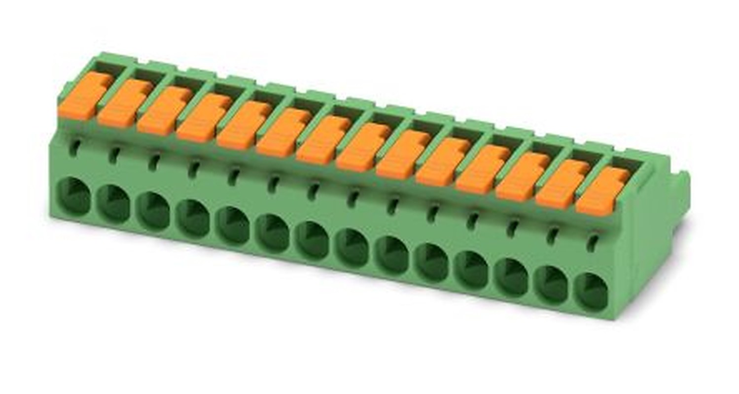 Phoenix Contact Pluggable Terminal Block, 14-Contact, 5.08 mm Pitch, 1 Row, 1110597