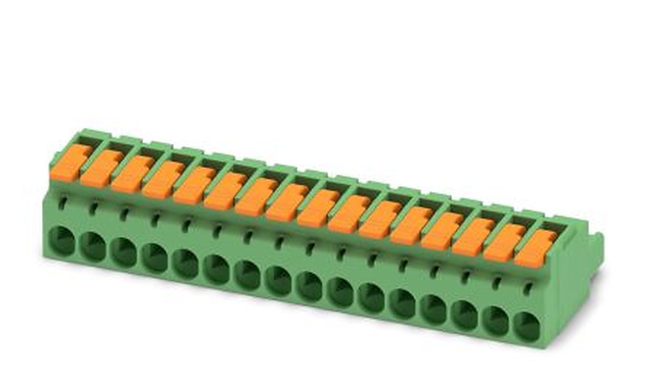 Phoenix Contact Pluggable Terminal Block, 16-Contact, 5.08 mm Pitch, 1 Row, 1110600