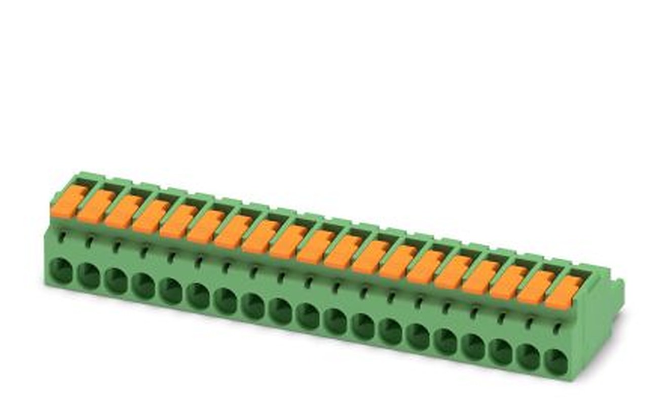 Phoenix Contact Pluggable Terminal Block, 19-Contact, 5.08 mm Pitch, 1 Row, 1110604