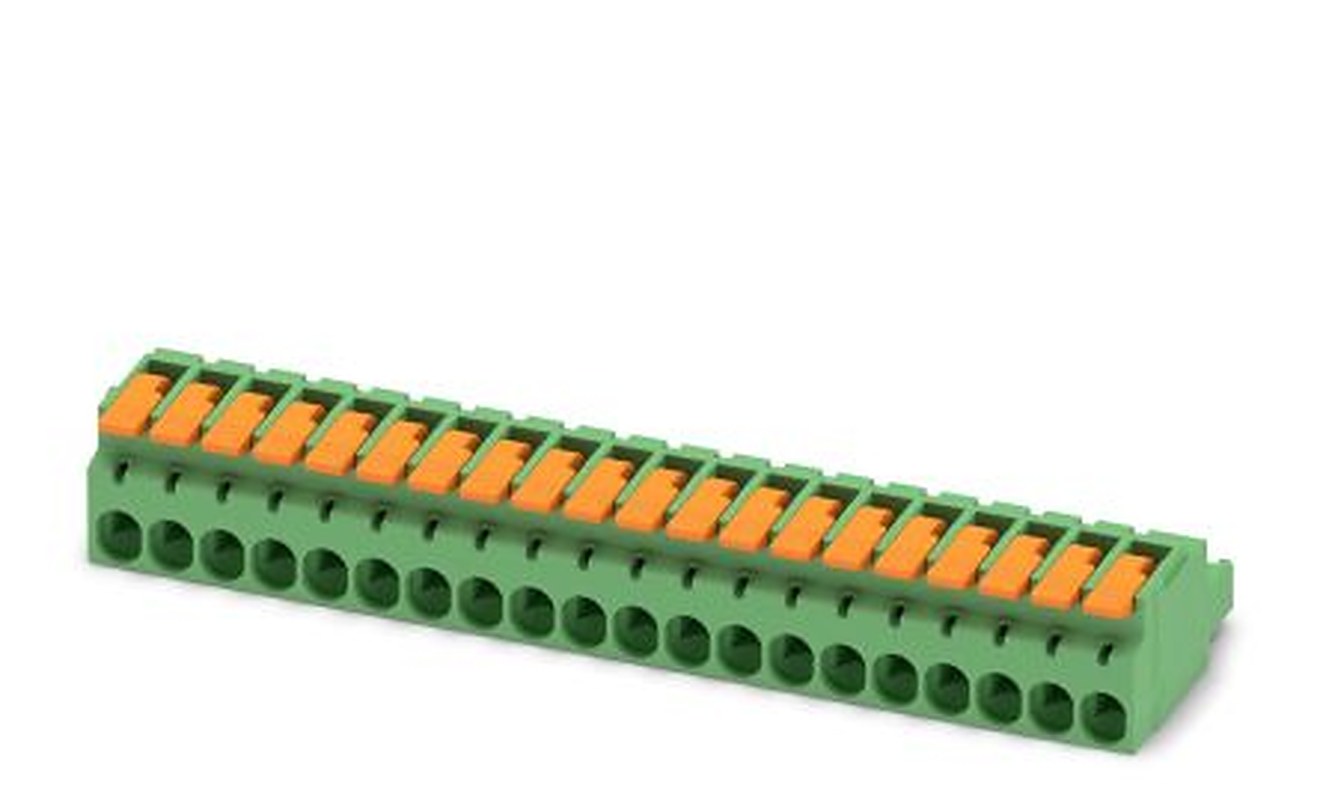 Phoenix Contact Pluggable Terminal Block, 20-Contact, 5.08 mm Pitch, 1 Row, 1110606