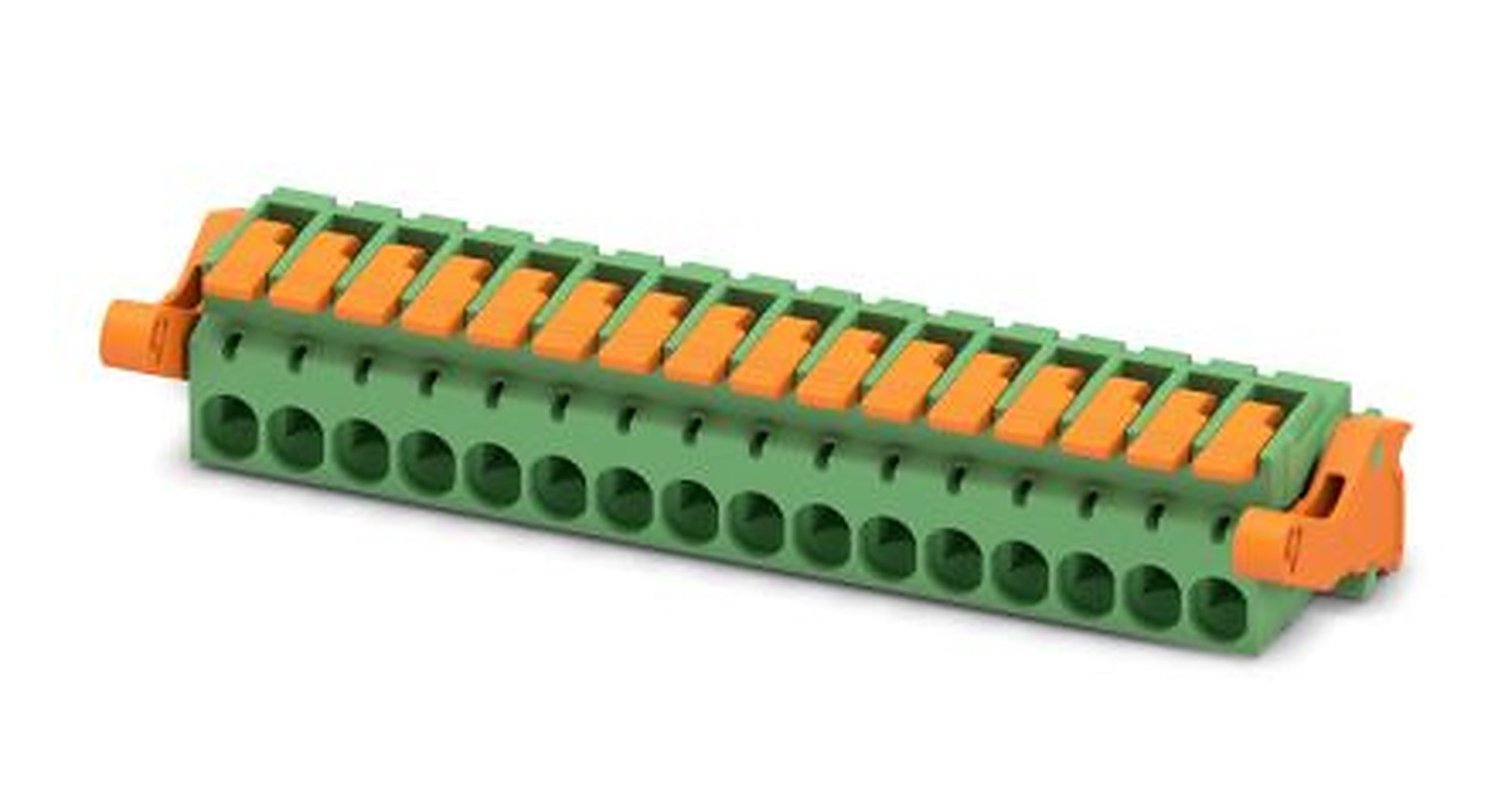 Phoenix Contact Pluggable Terminal Block, 16-Contact, 5.08 mm Pitch, 1 Row, 1110622