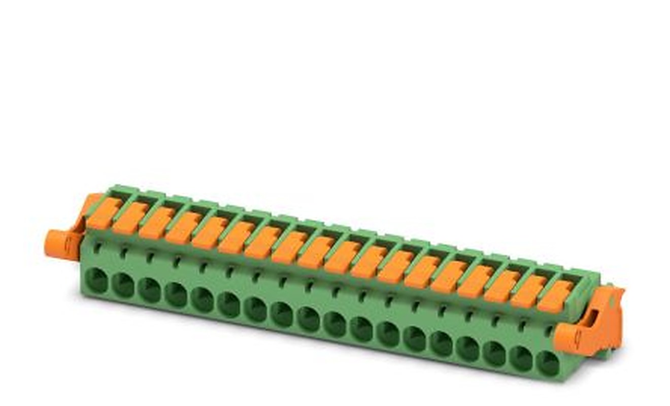 Phoenix Contact Pluggable Terminal Block, 18-Contact, 5.08 mm Pitch, 1 Row, 1110624