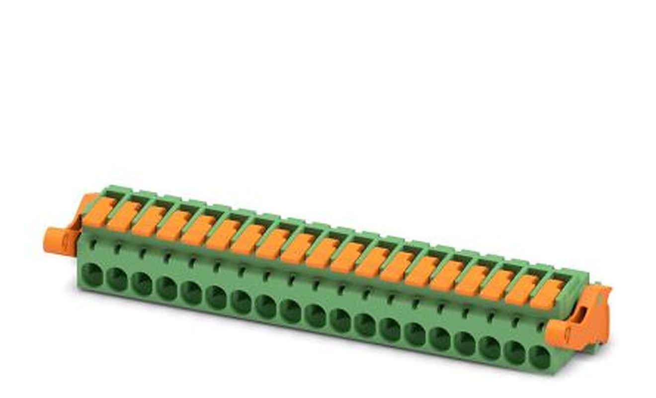 Phoenix Contact Pluggable Terminal Block, 19-Contact, 5.08 mm Pitch, 1 Row, 1110625