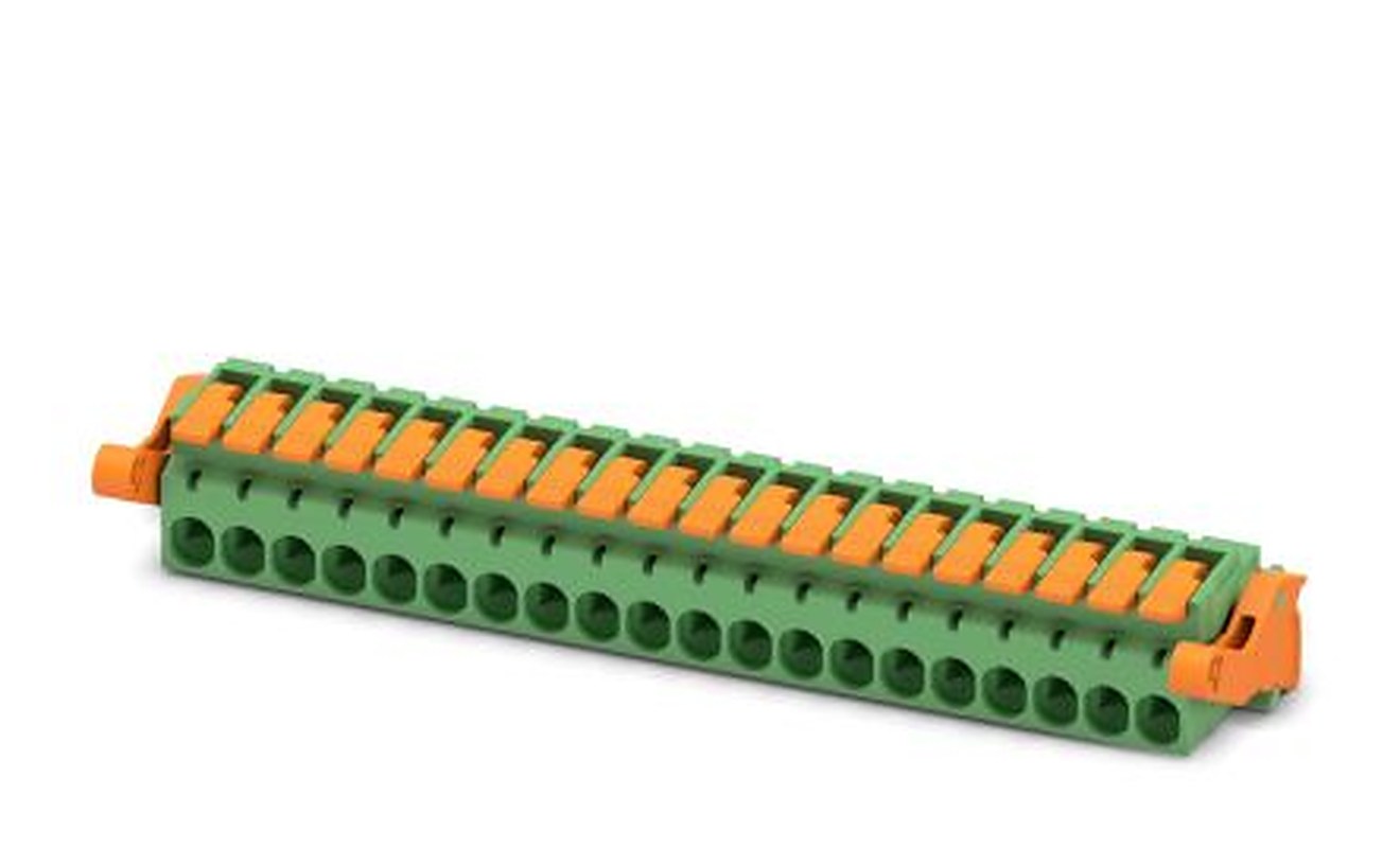 Phoenix Contact Pluggable Terminal Block, 20-Contact, 5.08 mm Pitch, 1 Row, 1110626