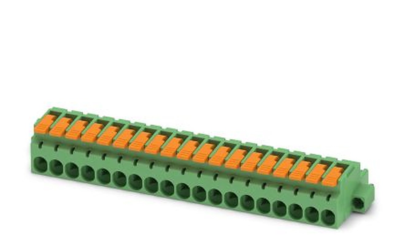 Phoenix Contact Pluggable Terminal Block, 19-Contact, 5.08 mm Pitch, 1 Row, 1110648