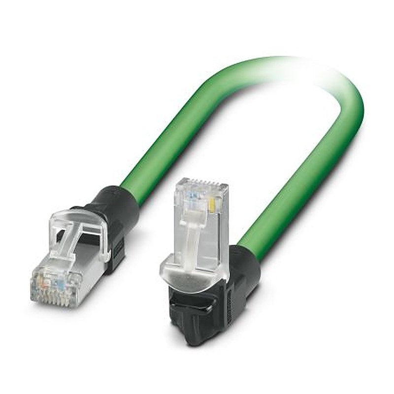 Phoenix Contact RJ45, 2 m Ethernet Cable, Green Screened Polyvinyl Chloride Sheath