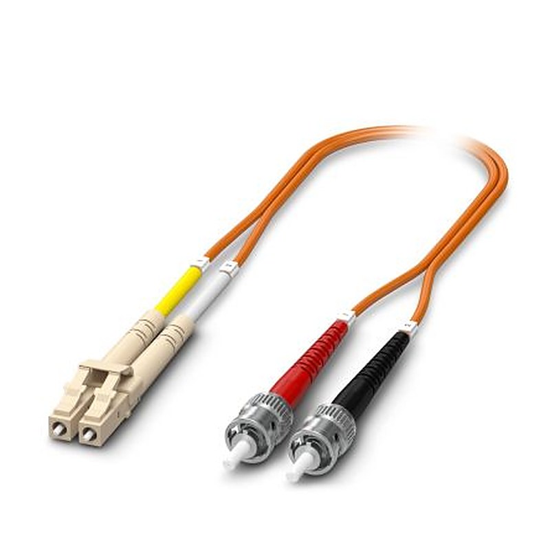 Phoenix Contact Multimode Fibre Optic Cable Low Smoke Zero Halogen, Orange, 1 m