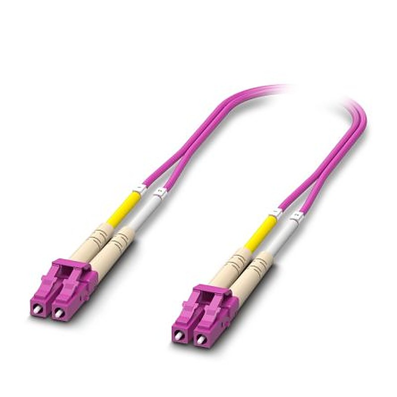 Phoenix Contact Multimode OM4 Multimode Fibre Optic Cable Low Smoke Zero Halogen, Violet, 500 mm