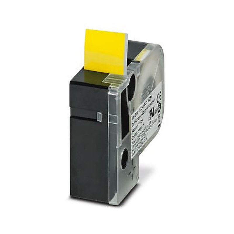 Phoenix Contact Black on Yellow Label Printer Tape, 8 m Length, 24 mm Width, 8 m Label Length, 24 mm Label Width