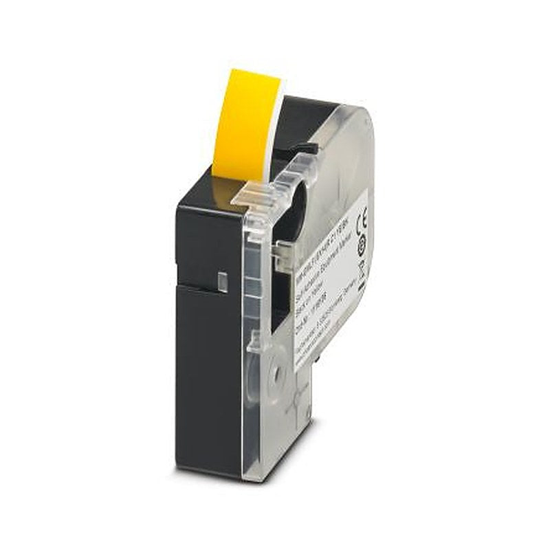 Phoenix Contact Black on Yellow Label Printer Tape, 8 m Length, 14 mm Width, 8 m Label Length, 14 mm Label Width