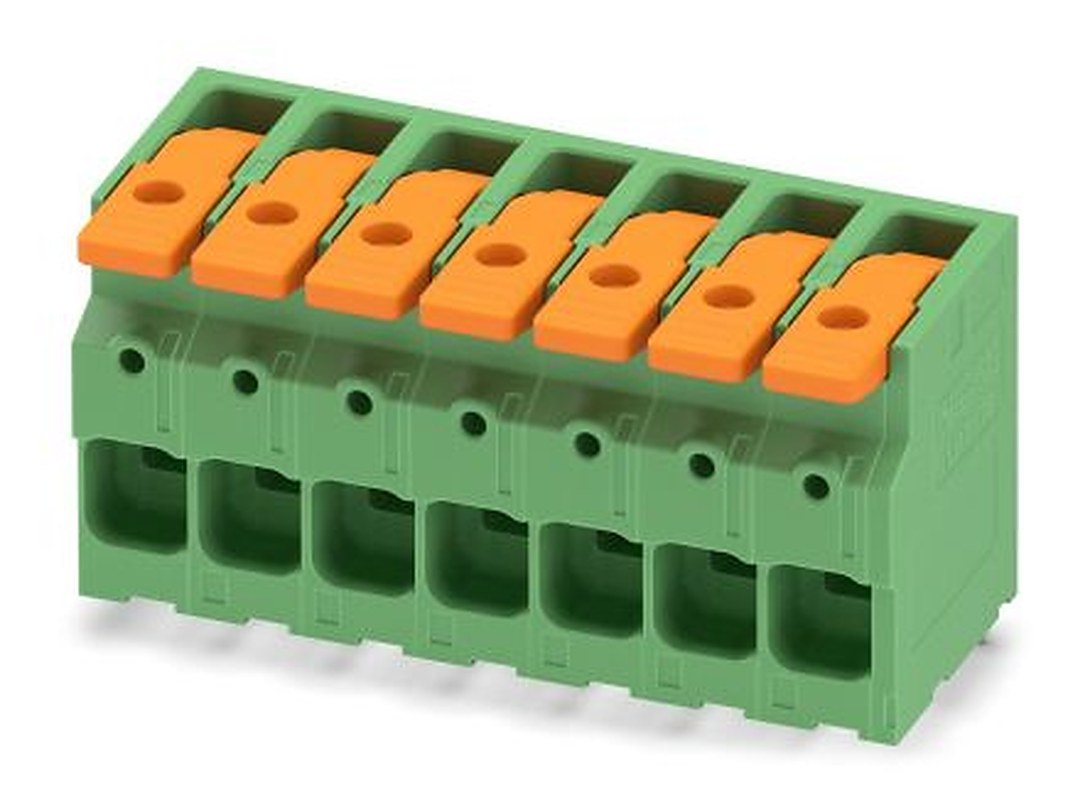 Phoenix Contact PCB Terminal Block, 7-Contact, 10 mm Pitch, Wave Soldering Mount, 1 Row