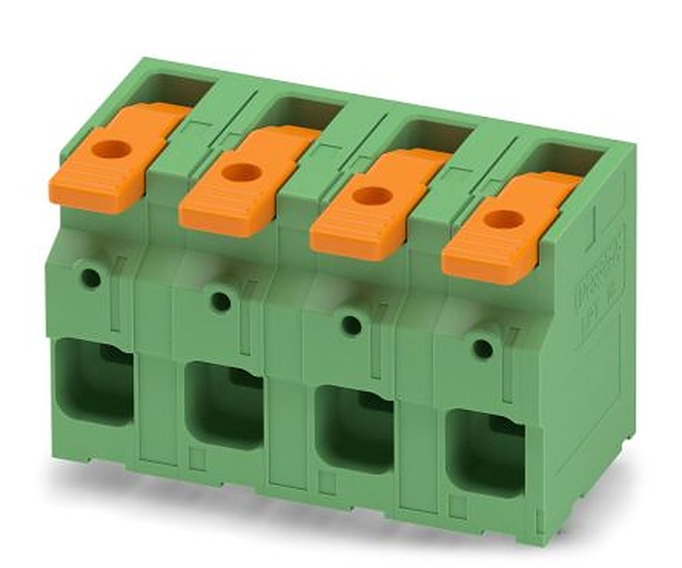 Phoenix Contact PCB Terminal Block, 4-Contact, 15 mm Pitch, Wave Soldering Mount, 1 Row