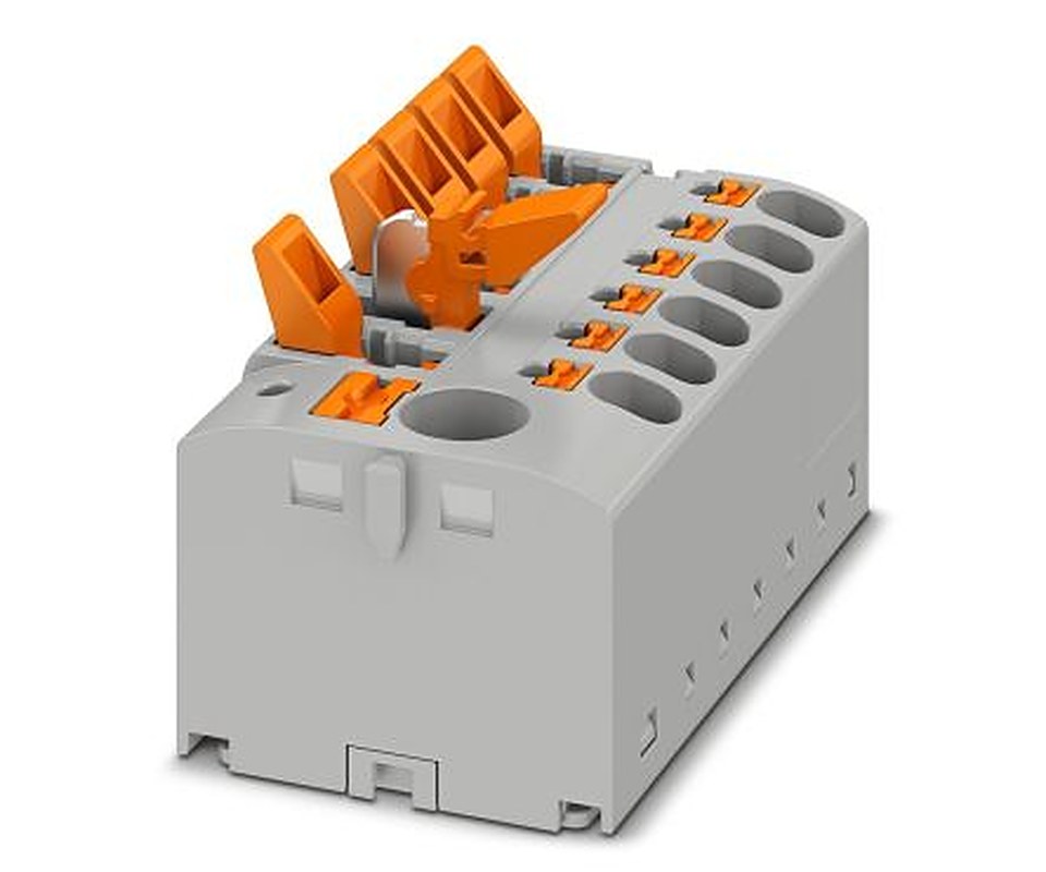 Phoenix Contact Distribution Block, 7 Way, 400V, 20A, Grey