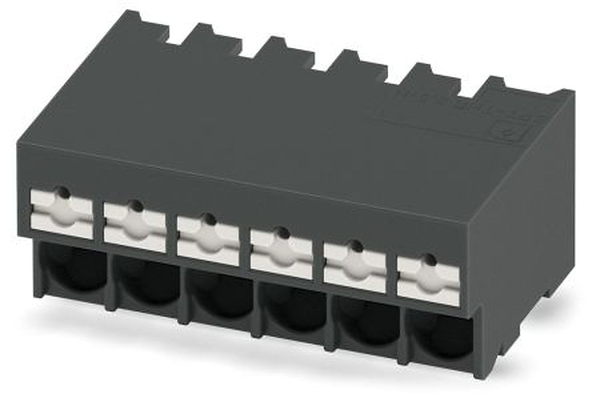 Phoenix Contact PCB Terminal Block, 6-Contact, 5 mm Pitch, Solder, 1 Row