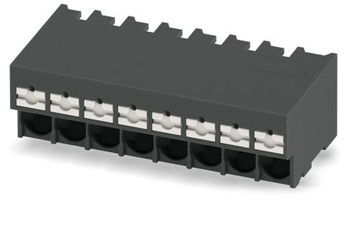 Phoenix Contact PCB Terminal Block, 8-Contact, 5 mm Pitch, Solder, 1 Row