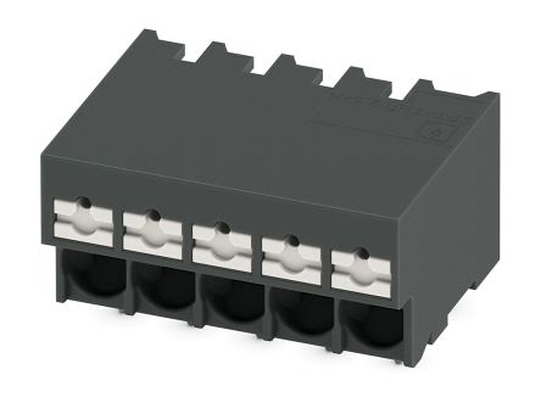 Phoenix Contact PCB Terminal Block, 5-Contact, 5 mm Pitch, Solder, 1 Row
