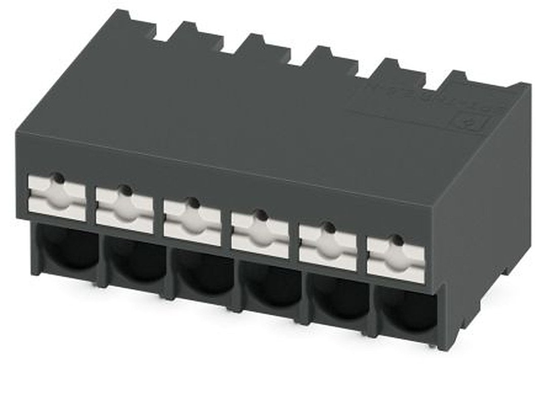 Phoenix Contact PCB Terminal Block, 6-Contact, 5 mm Pitch, Solder, 1 Row