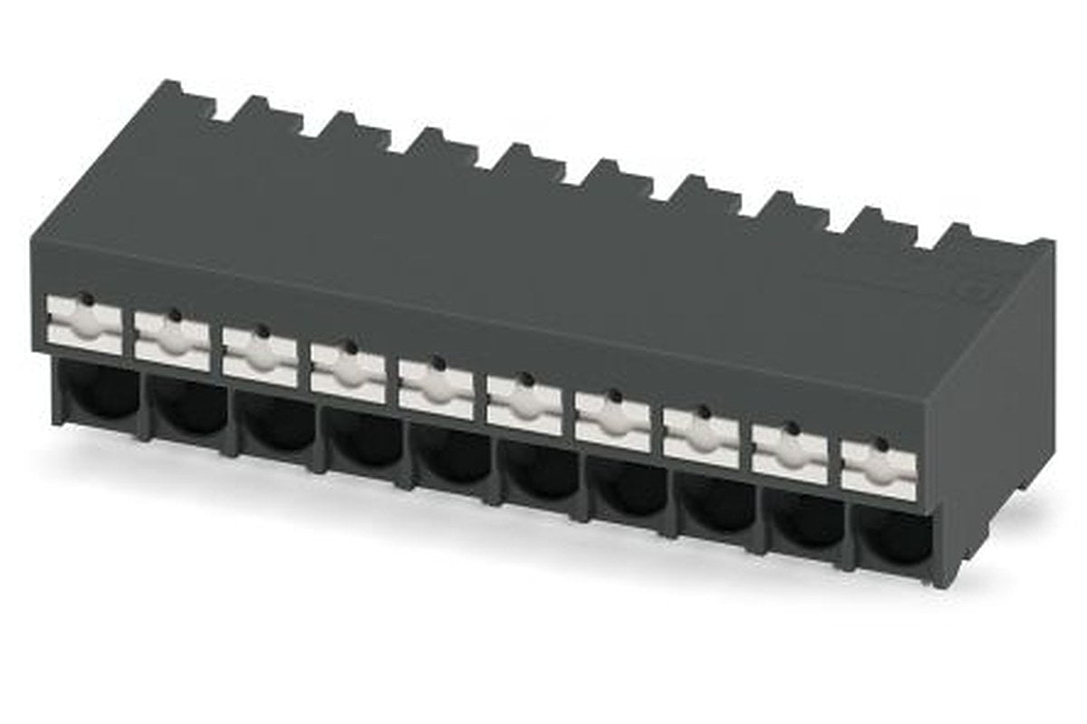 Phoenix Contact PCB Terminal Block, 10-Contact, 5 mm Pitch, Solder, 1 Row