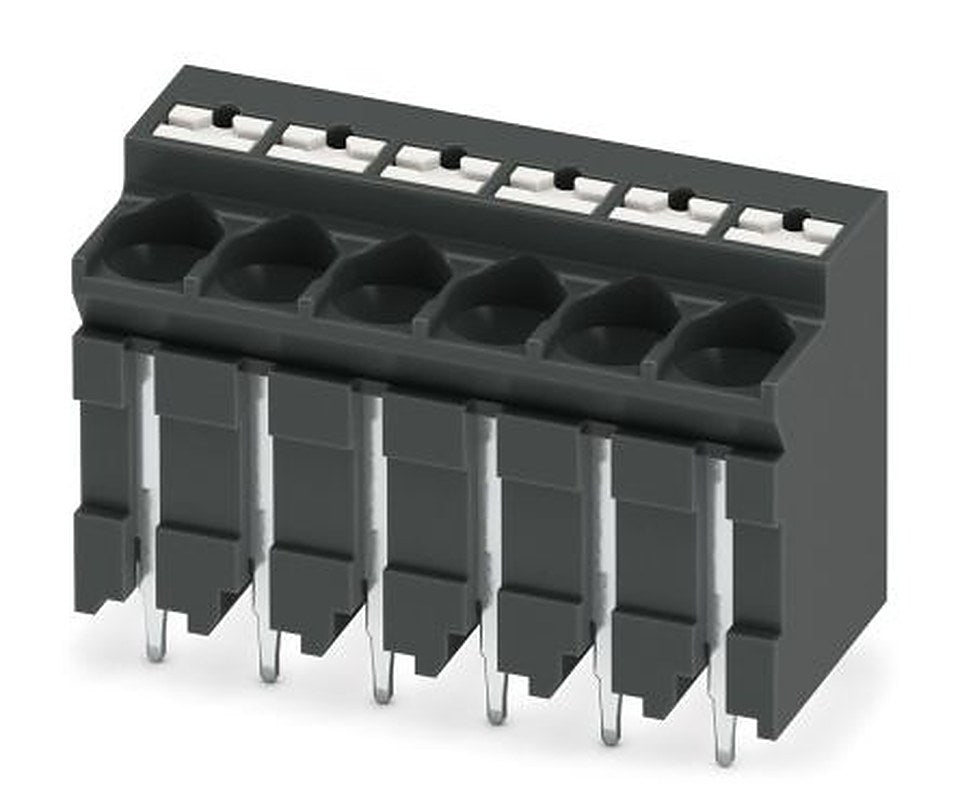 Phoenix Contact PCB Terminal Block, 6-Contact, 5 mm Pitch, Solder, 1 Row
