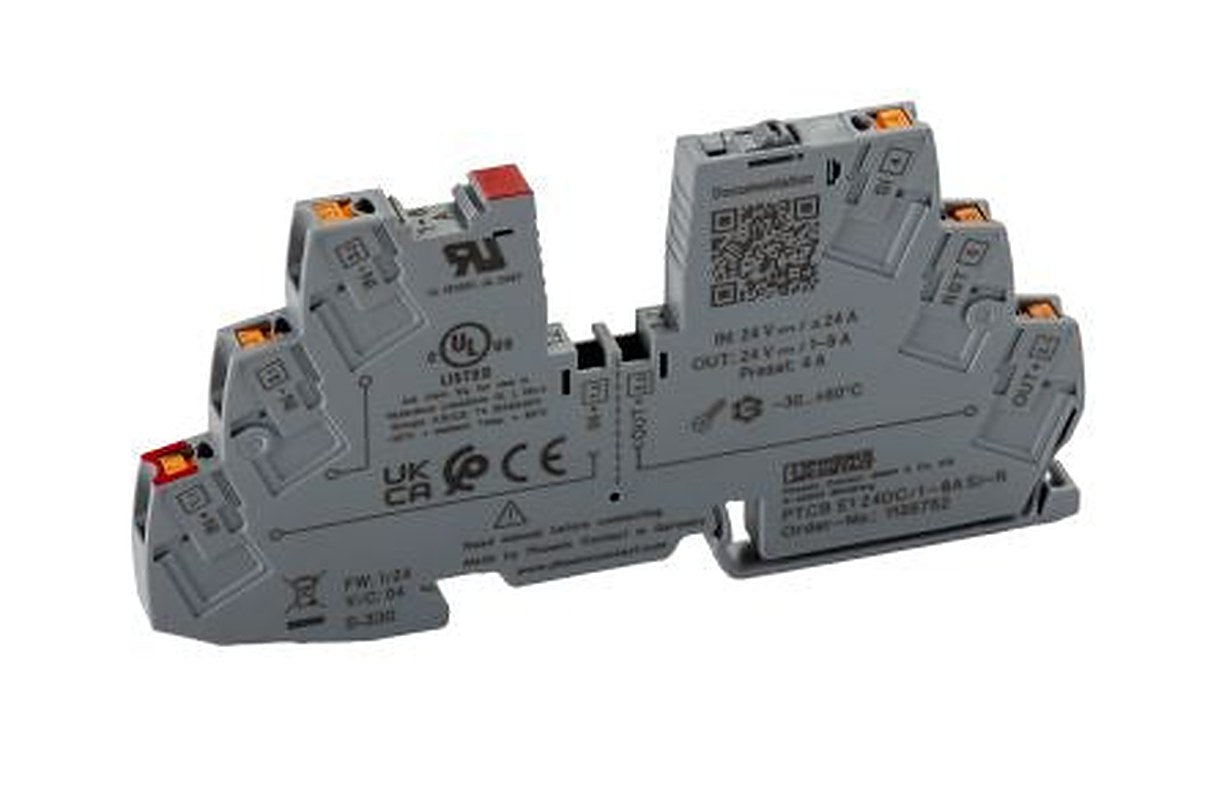 Phoenix Contact CLIPLINE PTCB E1 Electronic Circuit Breaker 24A 24V, DIN Rail Type E
