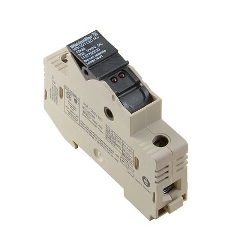 Weidmüller 1137780000 WSI Series Fuse Terminal Block Dark Beige, 25mm², 1-Level Fused, Screw, IECEx, ATEX