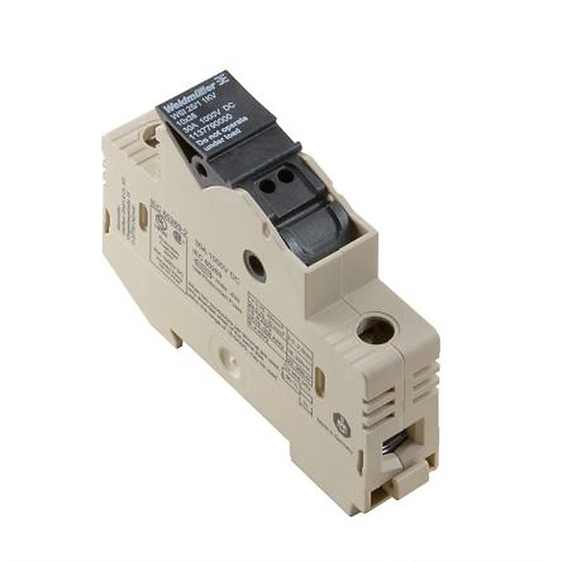 Weidmüller 1137790000 WSI Series Fuse Terminal Block Dark Beige, 25mm², 1-Level Fused, Screw, IECEx, ATEX