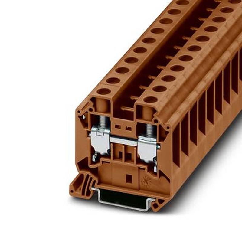 Phoenix Contact 1143432 UT Series Feed Through Terminal Block Brown, 16mm², 1-Level, Screw, ATEX, UKCA-EX, IECEx