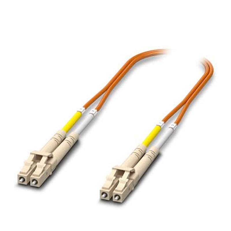 Phoenix Contact OS2 Multimode Patch Cable Fibre Optic Cable, 125 μm Low Smoke Zero Halogen, Orange, 2 m
