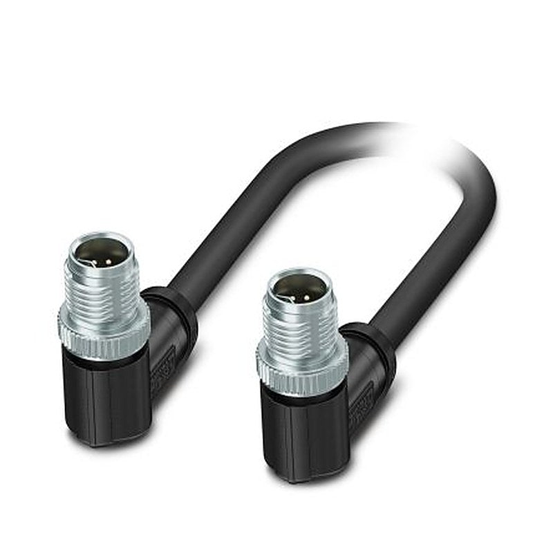 Phoenix Contact M12, 300 mm Ethernet Cable, Black Screened Polyurethane Sheath