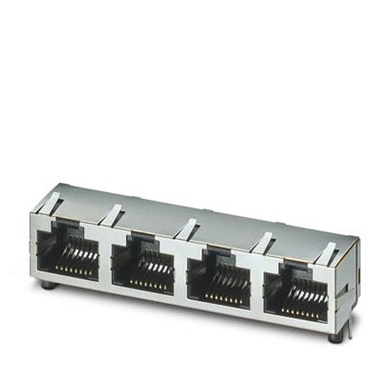 Phoenix Contact CUC-MP-J1ST-A/4R4LT Series RJ45 Connector Female, PCB, Through Hole Shielded Straight 4 Port 8 Way