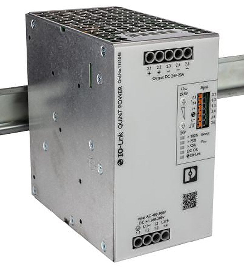 Phoenix Contact QUINT POWER Power Supply DIN Rail Power Supply 400V ac AC/DC Input 24V dc, 20 A Output 541 VA